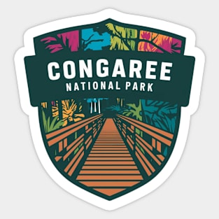 Congaree National Park Colorful Boardwalk Sticker